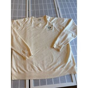 Embroidered Cream Pickleball Refined Studio Crewneck Lightweight sweatshirt XL